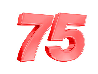 75 Red Number 