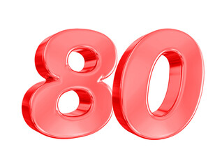 80 Red Number 