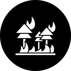 Wildfire Glyph Inverted Icon