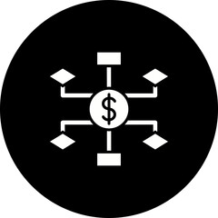 Diagram Glyph Inverted Icon