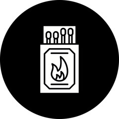 Matches Glyph Inverted Icon