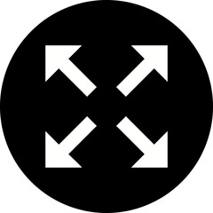 Maximize Glyph Inverted Icon