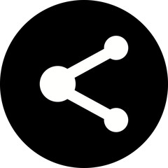 Share Glyph Inverted Icon