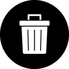 Bin Glyph Inverted Icon