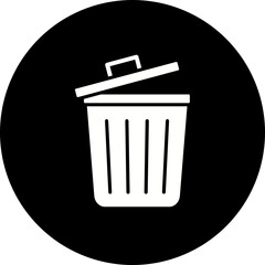 Dustbin Glyph Inverted Icon