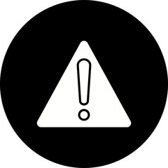 Warning Glyph Inverted Icon