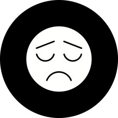 Frown Glyph Inverted Icon