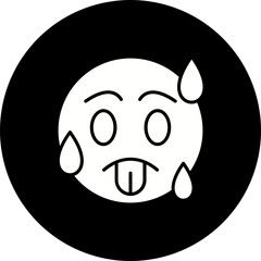 Hot Glyph Inverted Icon