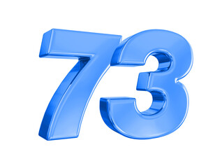 73 Blue Number