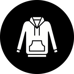 Hoodie Glyph Inverted Icon