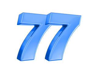 77 Blue Number