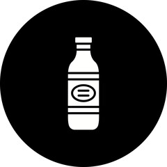 Bottle Glyph Inverted Icon
