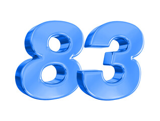 83 Blue Number