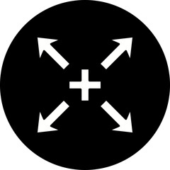 Obraz premium Expand Glyph Inverted Icon