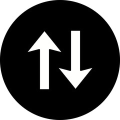 Up Down Glyph Inverted Icon