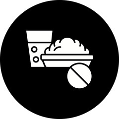 Fasting Glyph Inverted Icon