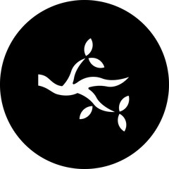 Branch Glyph Inverted Icon