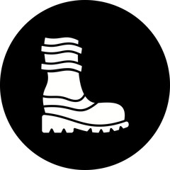Rain Boots Glyph Inverted Icon