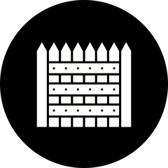 Fence Glyph Inverted Icon