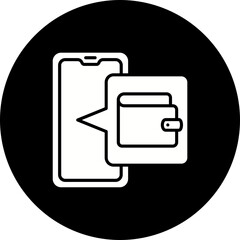 Wallet Glyph Inverted Icon