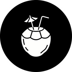 Coconut Glyph Inverted Icon