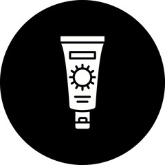 Sunscreen Glyph Inverted Icon