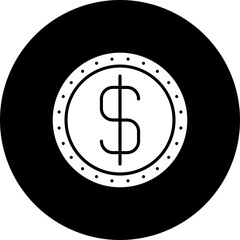 Dollar Glyph Inverted Icon