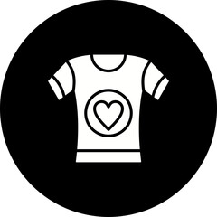 Tshirt Glyph Inverted Icon
