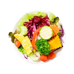 Healthy organic vegetables salad, Vegan food