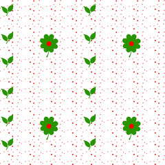 seamless pattern with green flower and green leaves on white background for cloth pattern ,baby fabric, pillowcase,towel ,floor tiles,wallpaper ,curtain,tiles pattern, home decorating,art design