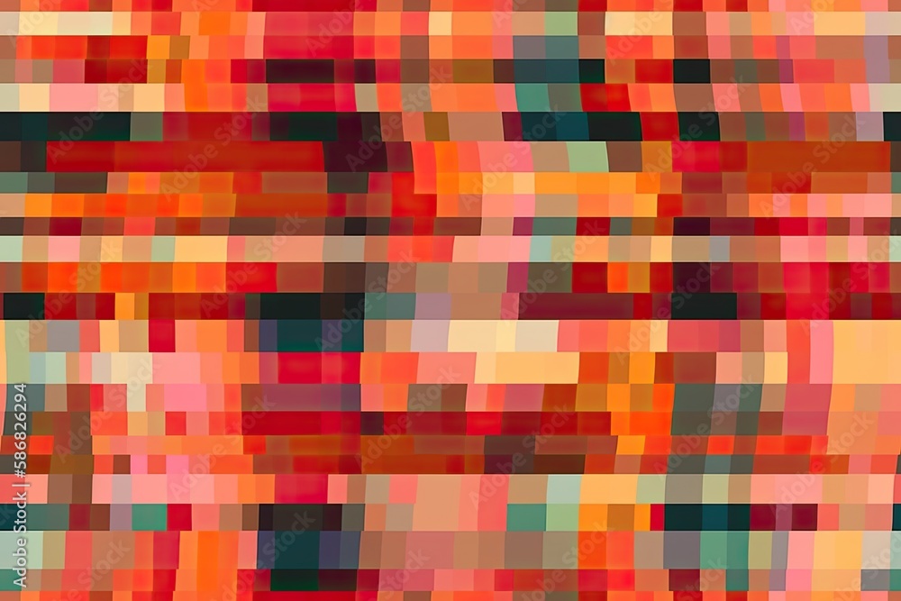 Poster vibrant and colorful pattern made up of squares and rectangles. generative ai