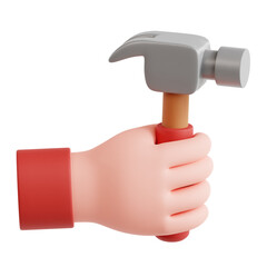 3D illustration of a claw hammer