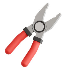 3D illustration of pliers for carpentry