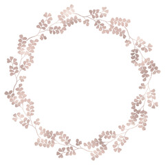 Floral rose gold wreath illustration