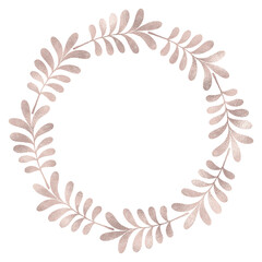 Floral rose gold wreath illustration