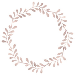 Floral rose gold wreath illustration