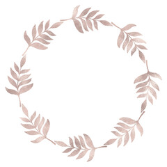 Floral rose gold wreath illustration