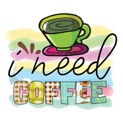 Coffee Sublimation Design