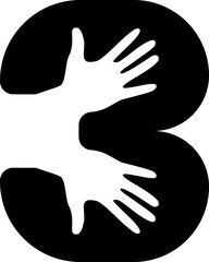 3 Letter includes Hand Icon