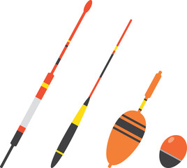 釣り具のウキのイメージイラストセット © kintomo