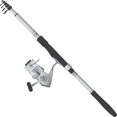 たたまれている釣り竿のイメージイラスト