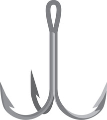釣り具のトレブルフックのイメージイラスト