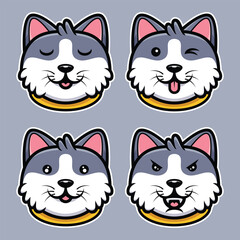 Cat Face Character Cartoon