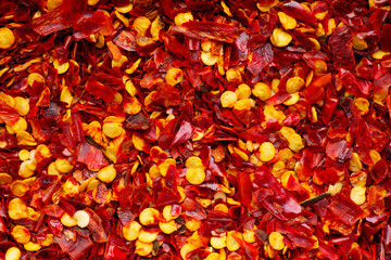 Red cayenne pepper, chili powder texture background