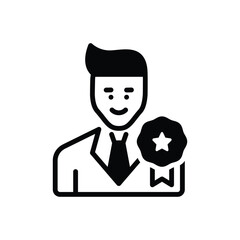 Black solid icon for special  