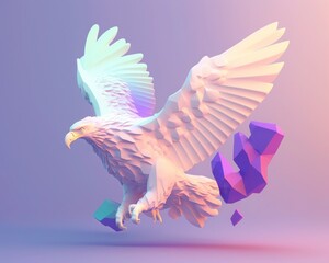 eagle flying in the sky. generative ai