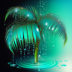 Tropical Palms Paradise,summer 