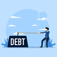 The concept of debt burden, financial crisis, accountability burden. The entrepreneur attracts a very large weight with debt. Debtors withdraw debts. Taxes, costs, and bankruptcy.