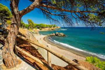 Llanca to El port de la Selva trail on the Mediterranean shore of Catalonia, Spain	