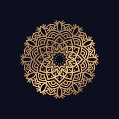 Golden luxury mandala background design vector